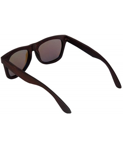 Goggle Bamboo wood sunglasses custom wholesale dumu black brown frame polarizing coating - Green - C418XO57UON $32.00