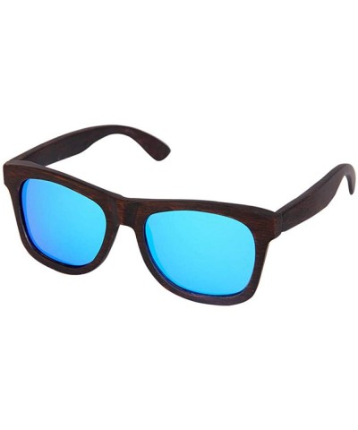 Goggle Bamboo wood sunglasses custom wholesale dumu black brown frame polarizing coating - Green - C418XO57UON $32.00