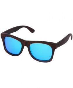 Goggle Bamboo wood sunglasses custom wholesale dumu black brown frame polarizing coating - Green - C418XO57UON $32.00