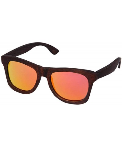 Goggle Bamboo wood sunglasses custom wholesale dumu black brown frame polarizing coating - Green - C418XO57UON $32.00