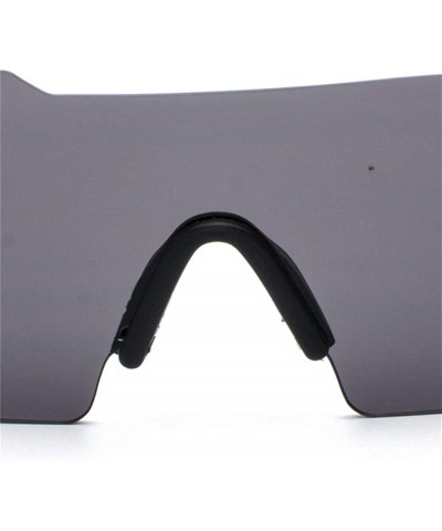 Rectangular Individual frame of all-in-one dazzling sunglasses for men and women - 0004 black Grey Lenses C1 - C618OEY6TUS $8.71