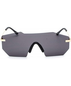 Rectangular Individual frame of all-in-one dazzling sunglasses for men and women - 0004 black Grey Lenses C1 - C618OEY6TUS $8.71