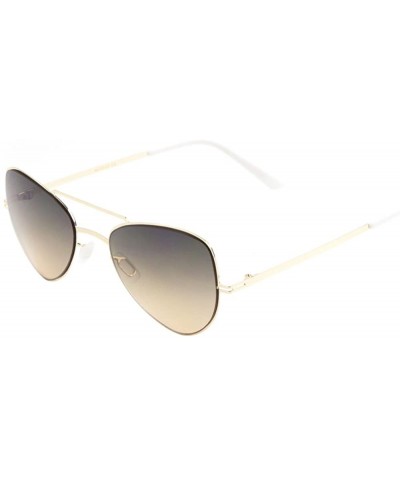 Butterfly Butterfly Aviator Sunglasses Oceanic Lens Womens Fashion Blogger Style - Smoke - CN12O7UK2P6 $9.75