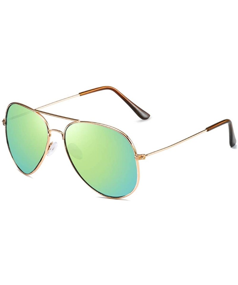 Round Fashion Retro Round Sunglasses Unisex Adult Polarized Driving Anti-UVA UVB Sunglasses - Gold-purple - C018WAGK5QL $11.25