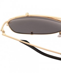 Oversized Men Aviator Driving Sunglasses Oversized Shades Retro Women Sun Glasses - Gold Frame Black - CQ1857G64MQ $11.70