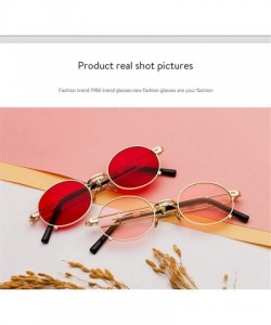 Round Steampunk Sunglasses for Women Metal Round Frame Eyewear UV400 - C2 - CK190DICE3Z $11.04