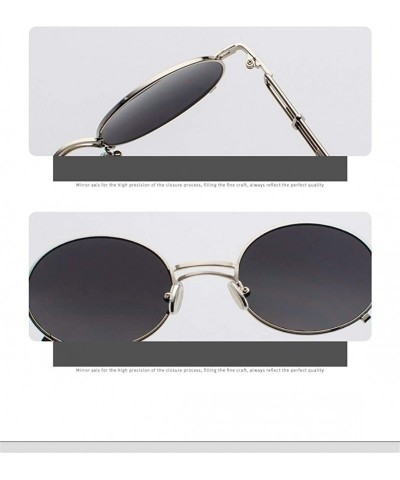 Round Steampunk Sunglasses for Women Metal Round Frame Eyewear UV400 - C2 - CK190DICE3Z $11.04