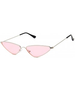 Cat Eye Narrow Cat Eye Vintage Sunglasses Women-Sexy Small Frame Shade Glasses - E - C51905ZQU5K $23.51