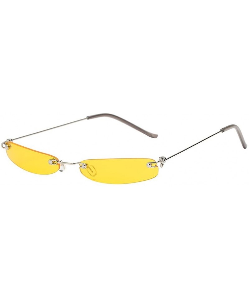 Rectangular Vintage Sunglasses Rectangular Eyewear - F - CX190HYWWXZ $10.08