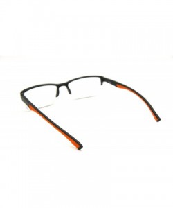 Semi-rimless 6904 SECOND GENERATION Semi-Rimless Flexie Reading Glasses NEW - Orange - C112DMY9KS5 $15.23