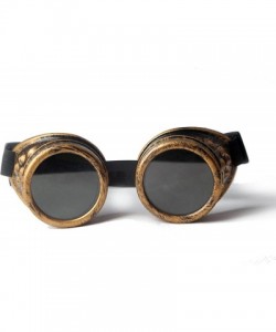 Goggle Steampunk Vintage Glasses Goggles Rave Retro Lenses Cosplay Halloween - Red Bronze Frame - CN18HZXA0QS $8.46