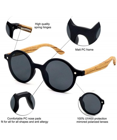 Rimless Polarized Zebra Wood Sunglasses for Women Rimless Frame Brand Designer Classic - Smoke/Matt Black - CV18Q8LGYEH $22.02