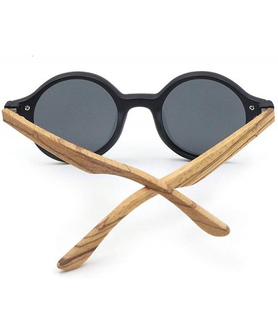 Rimless Polarized Zebra Wood Sunglasses for Women Rimless Frame Brand Designer Classic - Smoke/Matt Black - CV18Q8LGYEH $22.02