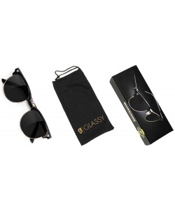 Wayfarer Morrison Half Rim Sunglasses - Polarized-black/Gold - CM17YSN8NL4 $21.36