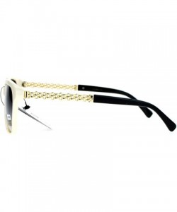 Square Fashion Womens Sunglasses Stylish Chain Design Square Frame UV400 - Ivory - CO189OM7GDA $10.57