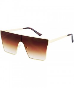 Oversized Vintage Oversized Sunglasses Gradient Protection - Brown - C518X68LECZ $13.02