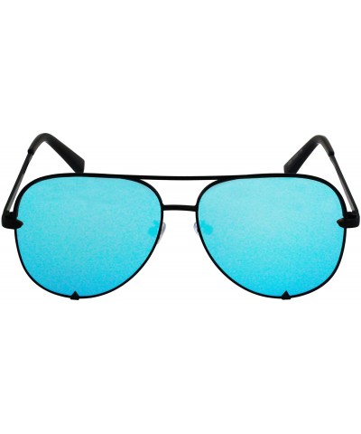 Aviator Designer Sunglasses Oversized Protection - Blue - CA18T6YRSHR $7.93