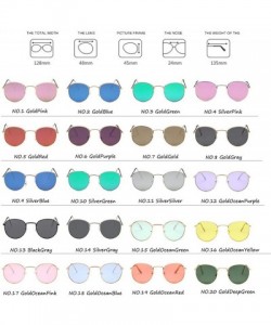 Oval Round Retro Sunglasses Women Luxury Brand Glasses Women/Men Small Mirror Oculos De Sol Gafas UV400 - Silverblue - CW197Z...