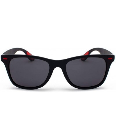 Rectangular Polarized Sunglasses for Men Women Mirrored Sun Glasses Eyewear Sports Shades Glasses - B - CM18X7ITWG5 $7.58