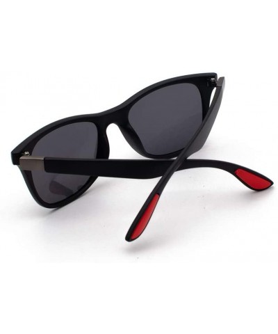 Rectangular Polarized Sunglasses for Men Women Mirrored Sun Glasses Eyewear Sports Shades Glasses - B - CM18X7ITWG5 $7.58