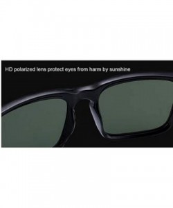 Aviator Men's Driving Sunglasses- Classic Fashion Square Sunglasses - B - C318RAMLNZC $51.22