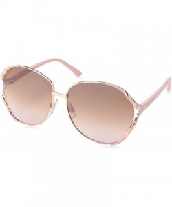 Round Women's 1027SP Large Round Metal Sunglasses with Enamel Twist Frame Design & 100% UV Protection - 60 mm - CC18NTYN97T $...