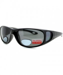 Rectangular Polarized Bifocal Sunglasses Mens Rectangular Black Frame - Black (Black) - CO1895A74R4 $10.88