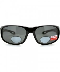 Rectangular Polarized Bifocal Sunglasses Mens Rectangular Black Frame - Black (Black) - CO1895A74R4 $10.88