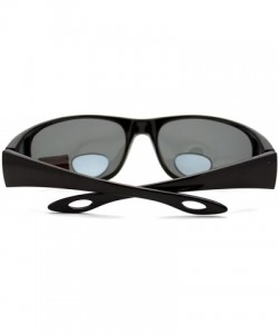 Rectangular Polarized Bifocal Sunglasses Mens Rectangular Black Frame - Black (Black) - CO1895A74R4 $10.88