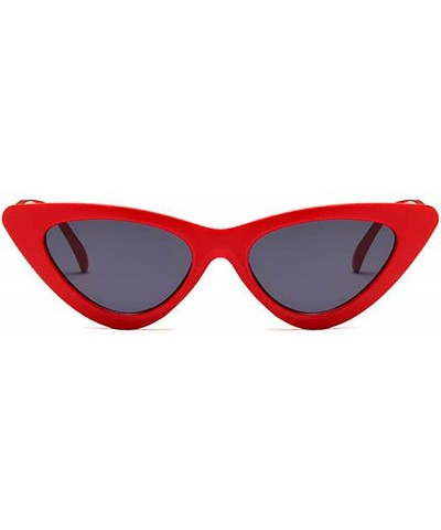 Cat Eye Women Cat Eye Sunglasses Vintage Fashion Style Sunglasses Shades - Red - C818QAA6QRU $8.13