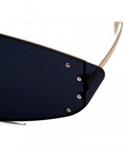 Oversized Trendy Oversized Sunglasses for Women Irregular One Piece Frame with Rivet UV Protection - C2 - CS190OH2Q00 $8.18