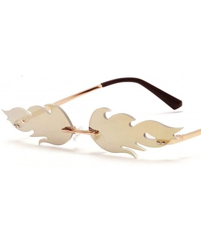 Rimless 3 Lot Women Unisex Novelty Fire Flame Sunglasses Hero Punk Gothic Shades - CI1902TU6R9 $12.34