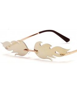 Rimless 3 Lot Women Unisex Novelty Fire Flame Sunglasses Hero Punk Gothic Shades - CI1902TU6R9 $12.34