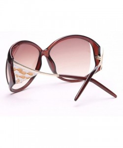 Oversized Women's Alexi Oversized Fashion Sunglasses with Pop-Out Mosaic Design - Brown - CM190804EKZ $18.83