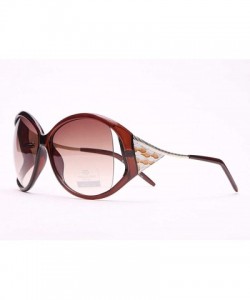 Oversized Women's Alexi Oversized Fashion Sunglasses with Pop-Out Mosaic Design - Brown - CM190804EKZ $18.83