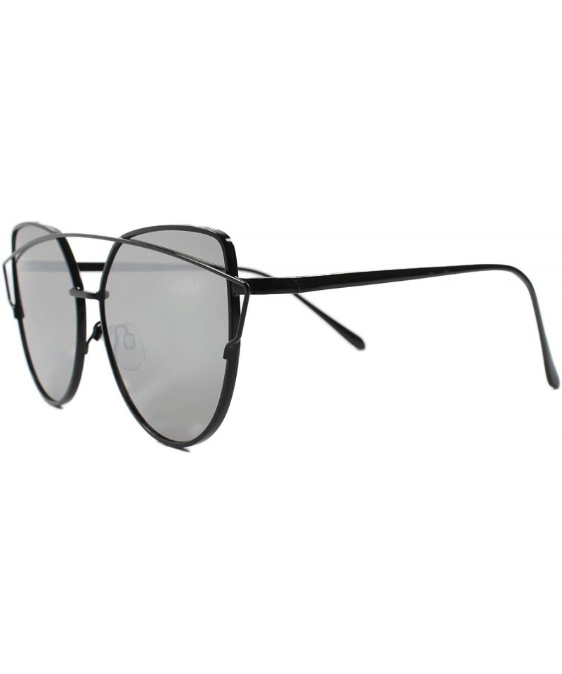 Cat Eye Modern Womens Mirrored Lens Cat Eye Sunglasses - CH18ECEOIOK $12.53