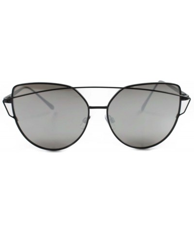 Cat Eye Modern Womens Mirrored Lens Cat Eye Sunglasses - CH18ECEOIOK $12.53