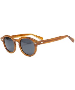 Oval Captain Plastic Sunglasses Fashion Gradation - C12 - CV18ZLGRRSL $23.98