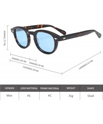 Oval Captain Plastic Sunglasses Fashion Gradation - C12 - CV18ZLGRRSL $23.98