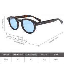 Oval Captain Plastic Sunglasses Fashion Gradation - C12 - CV18ZLGRRSL $23.98