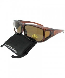 Wrap Medium Non Polarized Fit Over Sunglasses F11 - Brown Frame-non Polarized Brown Lens - C818CQT83RL $19.07