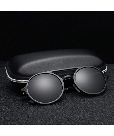 Aviator New Men Round Aluminum-Magnesium Polarized Sunglasses Fashion Y7576 C1BOX - Y7576 C4box - CP18XDWWEG9 $21.90