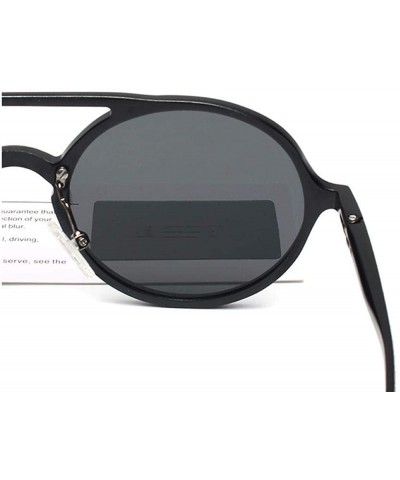 Aviator New Men Round Aluminum-Magnesium Polarized Sunglasses Fashion Y7576 C1BOX - Y7576 C4box - CP18XDWWEG9 $21.90