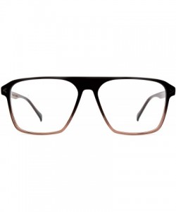 Square Eyeglasses 1056 Trendy Square Acetate - for Womens-Mens 100% UV PROTECTION - Blackbrowndegrade - CC192TEES60 $28.29