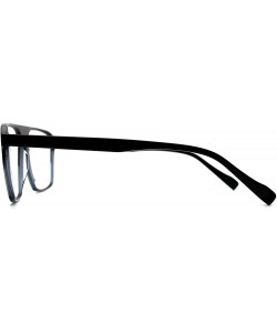 Square Eyeglasses 1056 Trendy Square Acetate - for Womens-Mens 100% UV PROTECTION - Blackbrowndegrade - CC192TEES60 $28.29