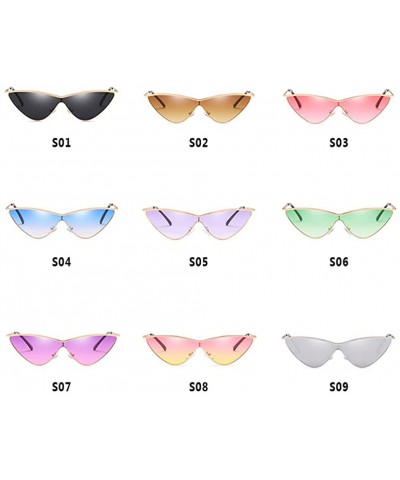 Square MOD-Style Individuality Triangle Sunglasses Full Metal Frame Anti-glare - S04 - CB189T2QNKA $17.18