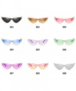 Square MOD-Style Individuality Triangle Sunglasses Full Metal Frame Anti-glare - S04 - CB189T2QNKA $17.18