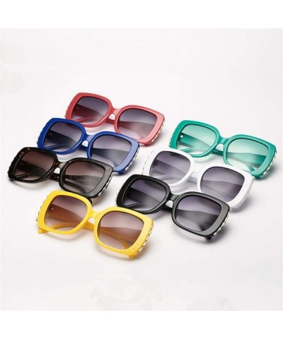 Oversized Luxury Oversized Sunglasses Women Retro Brand Designer Big Black As Picture - Yellow - CX18XE0CCDQ $11.74