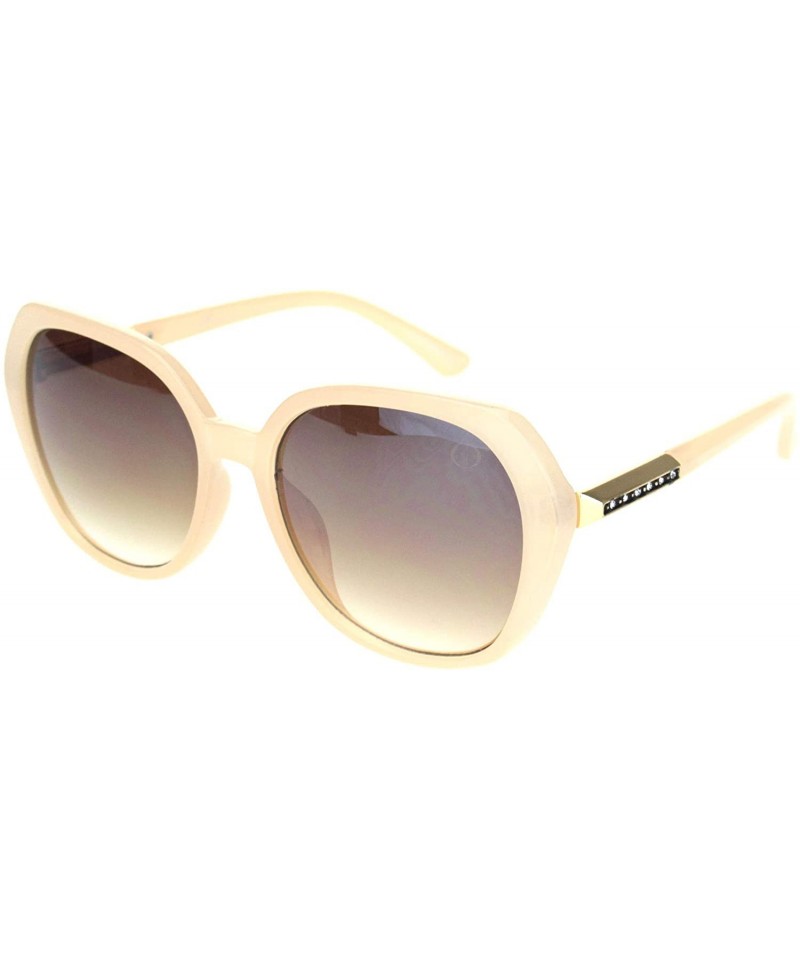 Butterfly Womens Rhinestone Jewel Diva Butterfly Designer Sunglasses - Beige Gradient Brown - C318OC6T82M $11.12