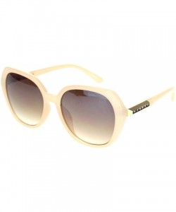 Butterfly Womens Rhinestone Jewel Diva Butterfly Designer Sunglasses - Beige Gradient Brown - C318OC6T82M $11.12